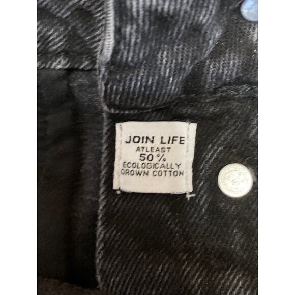 Zara Women's Black Mid Rise Frayed Raw Hem Cut Off Denim Jean Shorts Size 6 - Picture 4 of 4